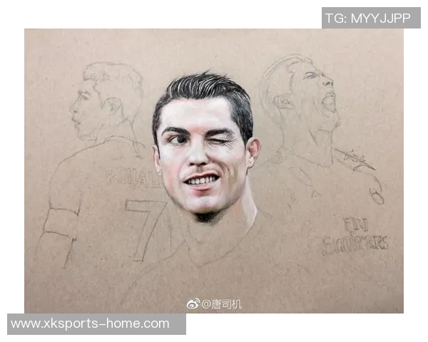 足球传奇人物素描艺术作品展现球星风采与竞技精神